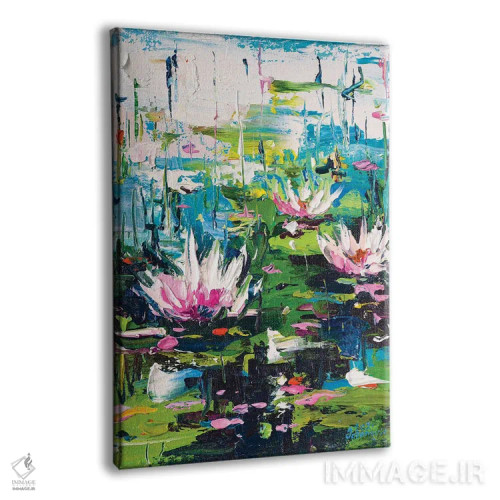 تابلو نیلوفرهای آبی (شماره ۳) اثر آندره اوستاپچوک - نمای پرسپکتیو محصول