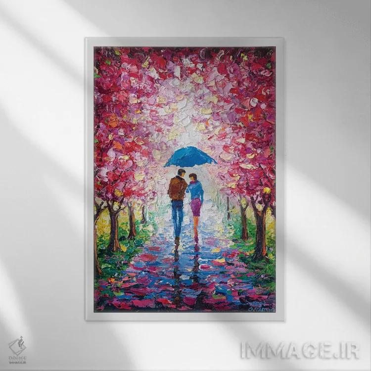 تابلو بهار (شماره ۱) اثر آندره اوستاپچوک - نمای قابدار سفید