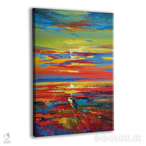 تابلو نمای دریا انتزاعی (شماره ۴) اثر آندره اوستاپچوک - نمای پرسپکتیو محصول