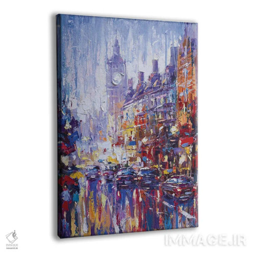 تابلو منظرهٔ شهری انتزاعی لندن (شماره ۳) اثر آندره اوستاپچوک - نمای پرسپکتیو محصول