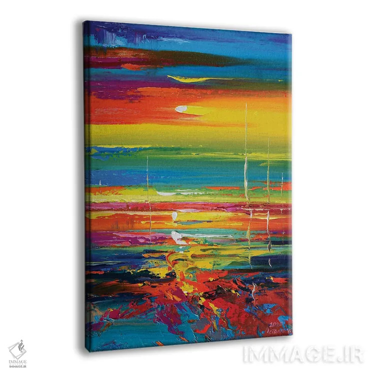 تابلو نمای دریا انتزاعی (شماره ۸) اثر آندره اوستاپچوک - نمای پرسپکتیو محصول