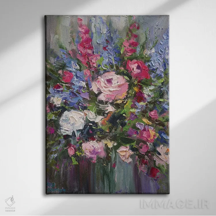 تابلو دستهگل (شماره ۷) اثر آندره اوستاپچوک - نمای روبهرو روی دیوار