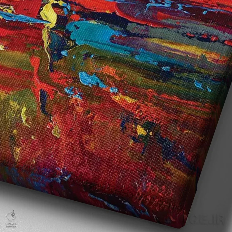 تابلو نمای دریا انتزاعی (شماره ۴) اثر آندره اوستاپچوک - نمای نزدیک بافت بوم