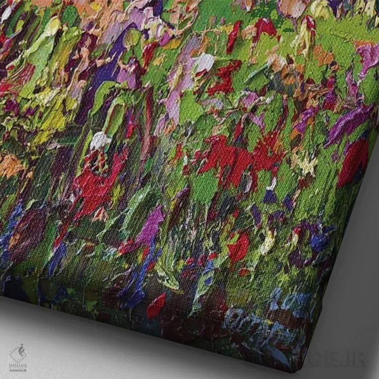 تابلو چشمانداز روستایی (شماره ۱) اثر آندره اوستاپچوک - نمای نزدیک بافت بوم