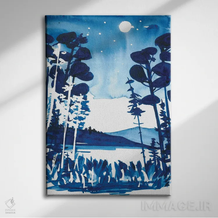 تابلو نور ماه اثر آنا اوز - نمای روبهرو روی دیوار