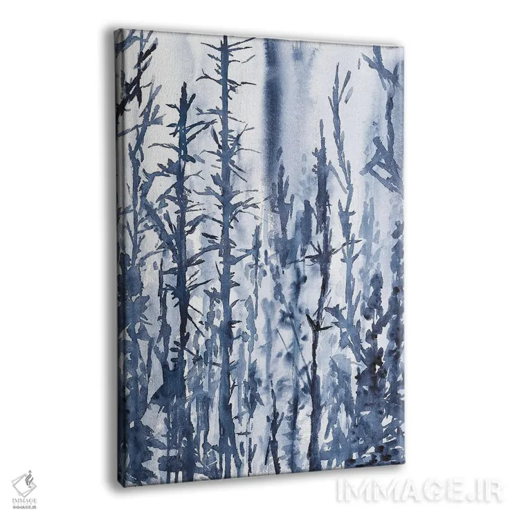 تابلو منظرهٔ بهاری آبی روشن (آبرنگ) اثر آنا اوز - نمای پرسپکتیو محصول