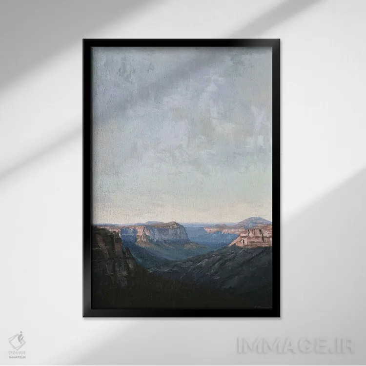 تابلو درهٔ پاییندست اثر الکس اودنورالوف - نمای قابدار مشکی