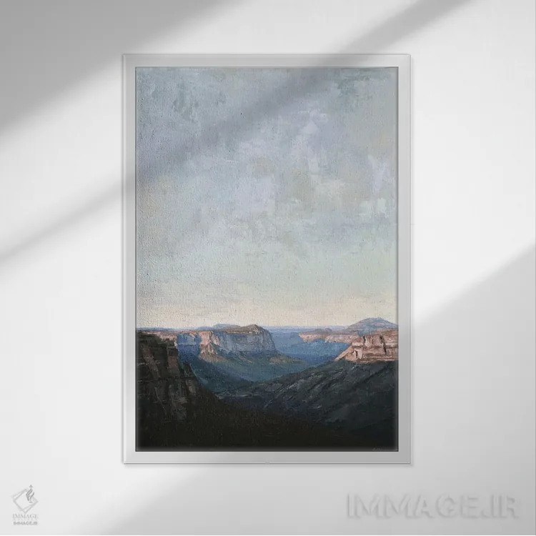 تابلو درهٔ پاییندست اثر الکس اودنورالوف - نمای قابدار سفید