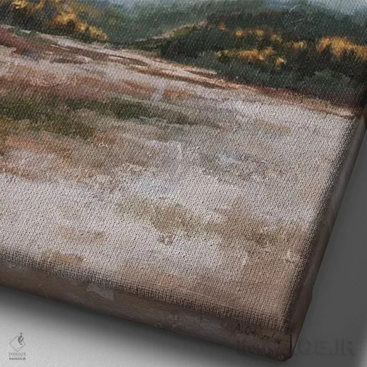 تابلو و زمان ایستاد اثر الکس اودنورالوف - نمای نزدیک بافت بوم