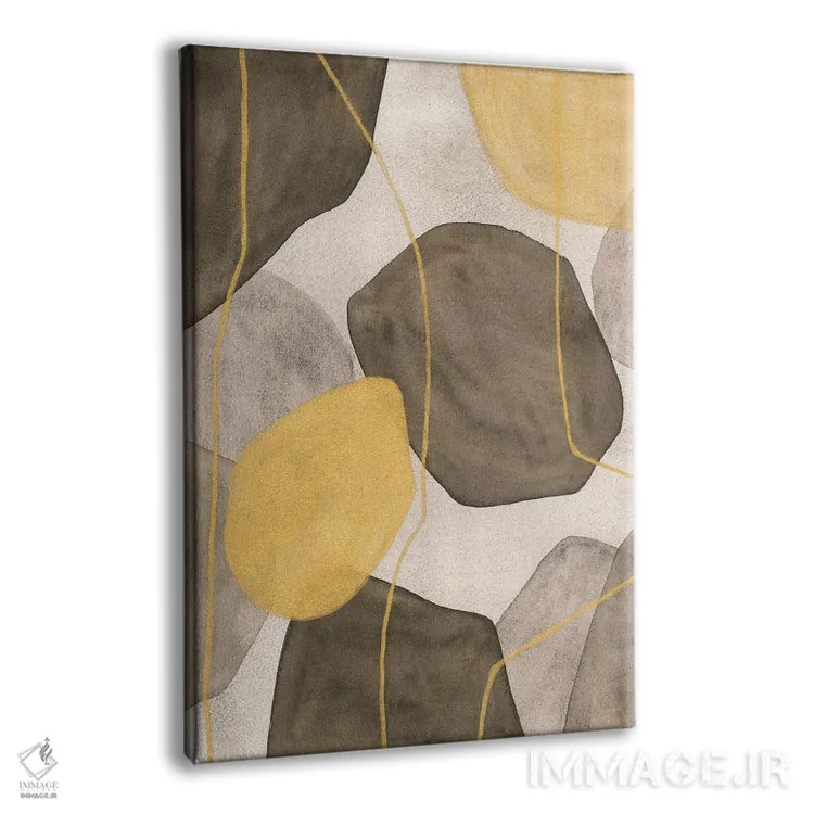 تابلو انتزاع با رنگهای زمینی اثر آنا اوز - نمای پرسپکتیو محصول