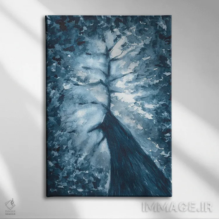 تابلو درخت مرموز (انتزاعی آبرنگ) اثر آنا اوز - نمای روبهرو روی دیوار