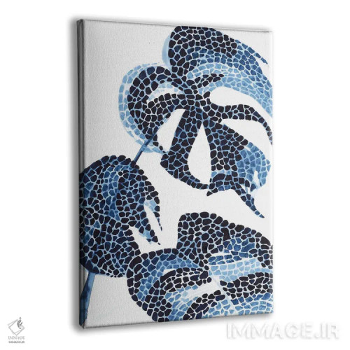 تابلو مونسترا آبی (گیاه زینتی) اثر آنا اوز - نمای پرسپکتیو محصول