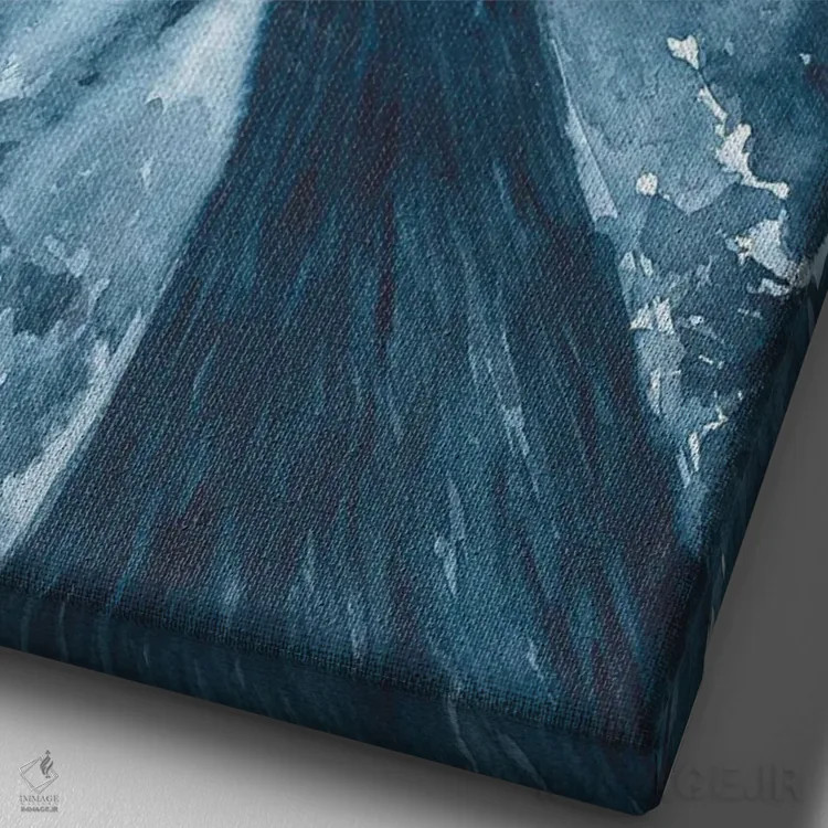 تابلو درخت مرموز (انتزاعی آبرنگ) اثر آنا اوز - نمای نزدیک بافت بوم