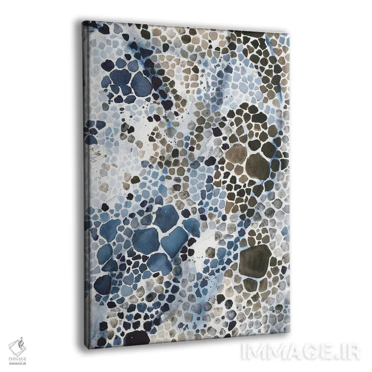 تابلو انتزاع آبی و قهوهای II (شماره دو) اثر آنا اوز - نمای پرسپکتیو محصول