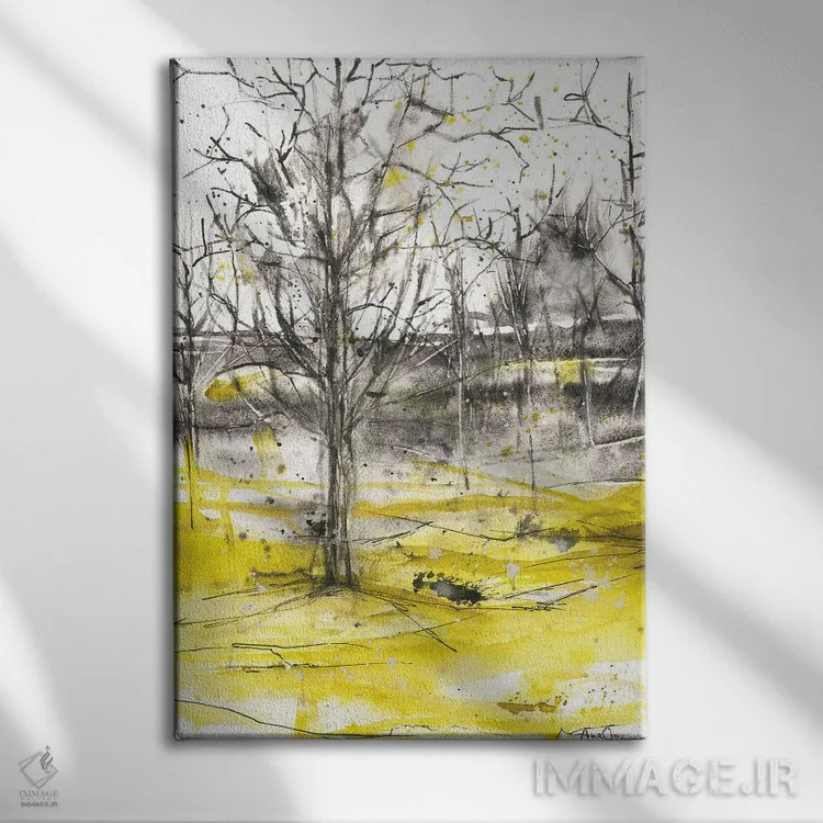 تابلو منظرهٔ پاییزی، درختان اثر آنا اوز - نمای روبهرو روی دیوار