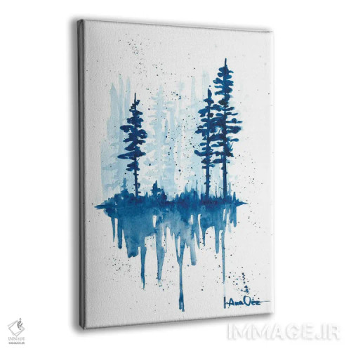 تابلو انعکاس درختان در دریاچه اثر آنا اوز - نمای پرسپکتیو محصول