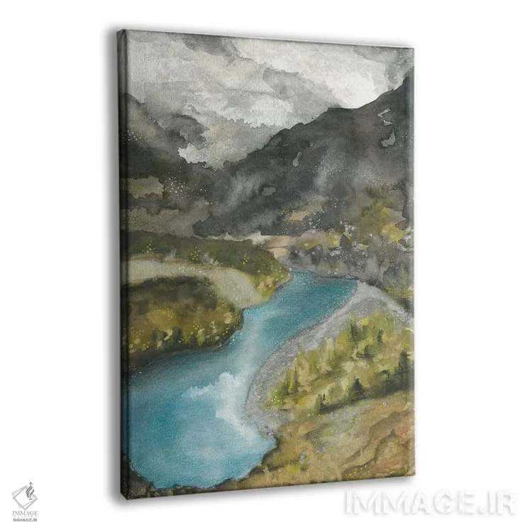تابلو دریاچهٔ آبی در کوهستان اثر آنا اوز - نمای پرسپکتیو محصول