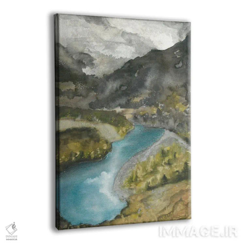 تابلو دریاچهٔ آبی در کوهستان اثر آنا اوز - نمای پرسپکتیو محصول