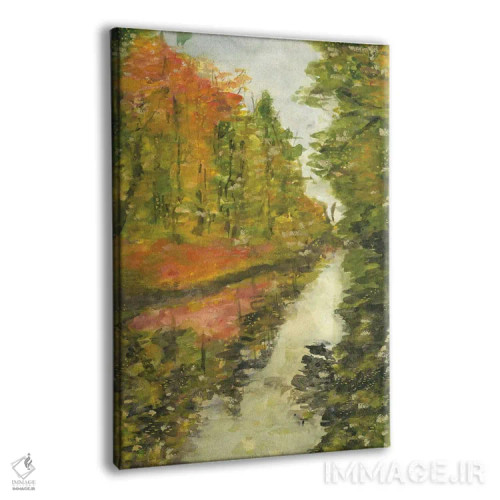 تابلو منظرهٔ پاییزی (آبرنگ) اثر آنا اوز - نمای پرسپکتیو محصول