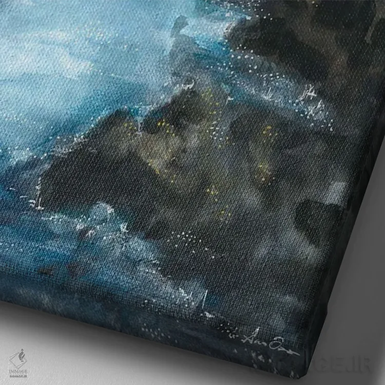 تابلو آزادی در کوهستان اثر آنا اوز - نمای نزدیک بافت بوم