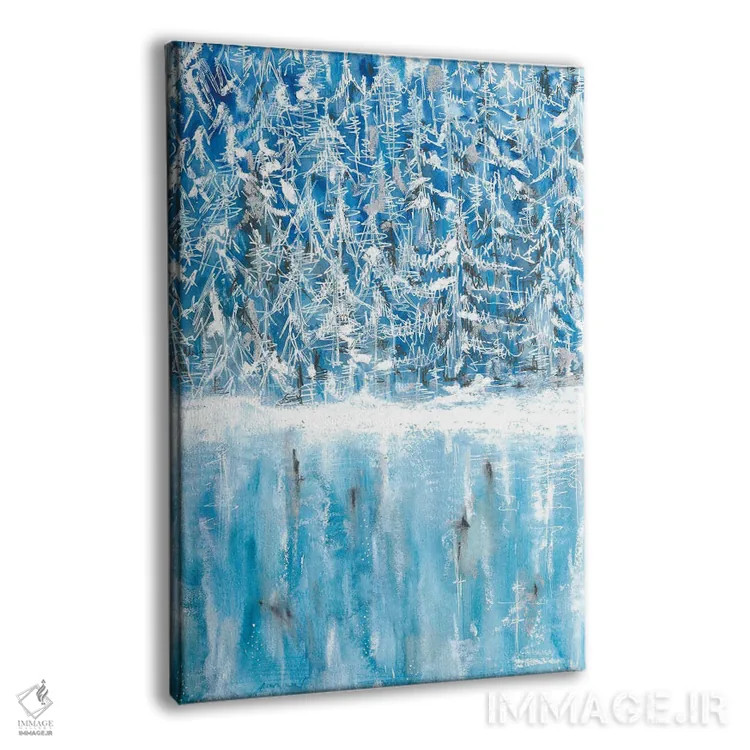 تابلو انعکاس زمستانی برفی شگفتانگیز اثر آنا اوز - نمای پرسپکتیو محصول