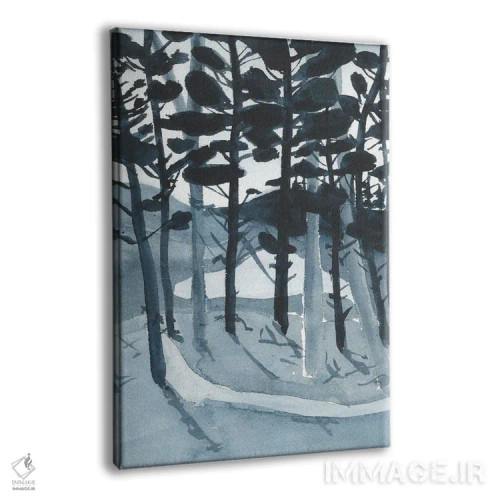 تابلو جنگل آبی، مسیر اسنوبورد اثر آنا اوز - نمای پرسپکتیو محصول