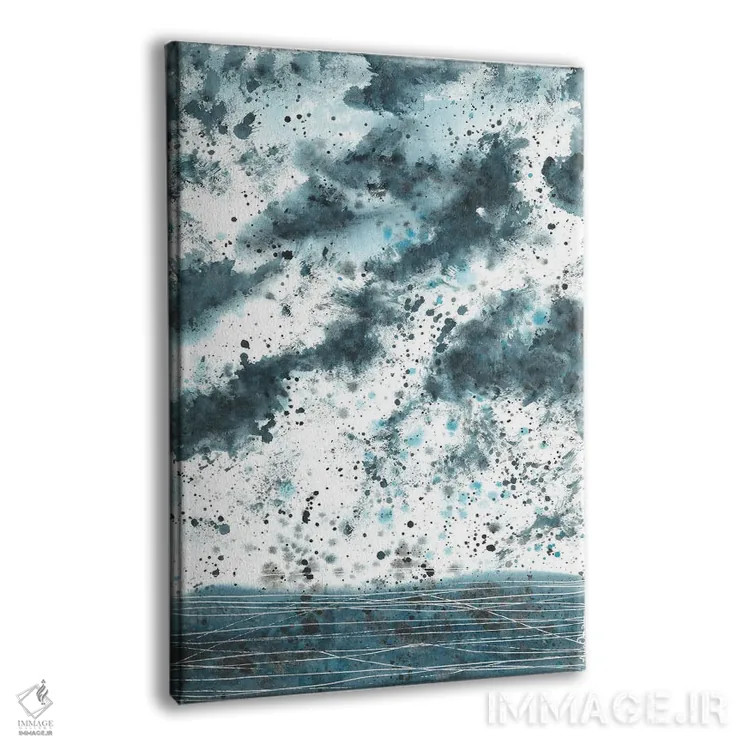 تابلو انتزاعی آسمان آبی اثر آنا اوز - نمای پرسپکتیو محصول
