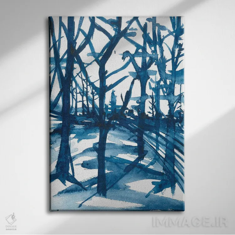 تابلو جنگل صبح آرام اثر آنا اوز - نمای روبهرو روی دیوار