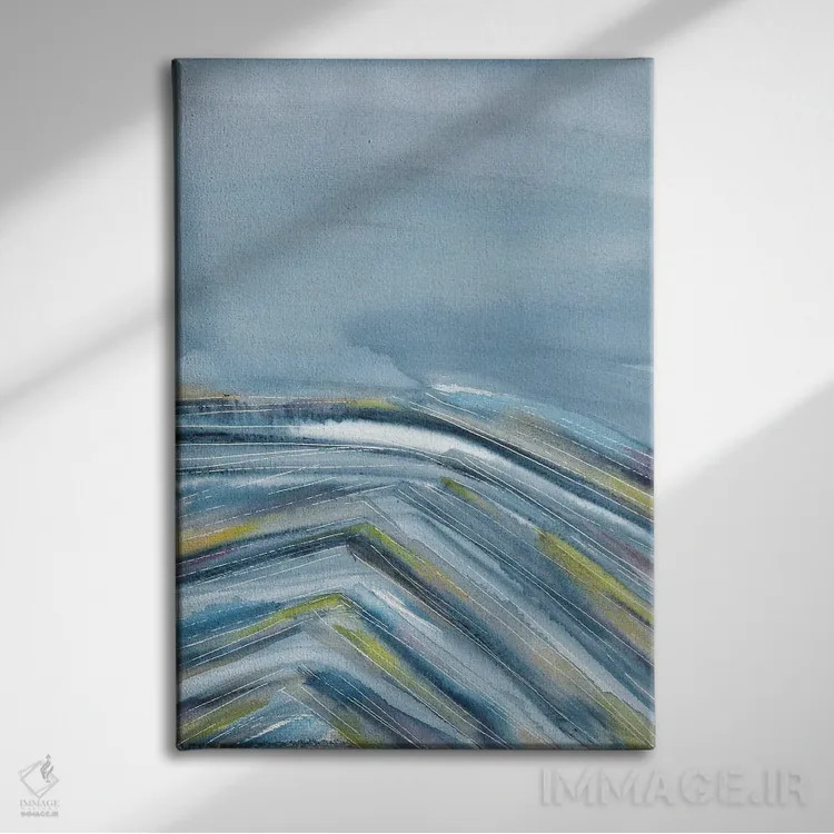 تابلو کوه رنگارنگ اثر آنا اوز - نمای روبهرو روی دیوار