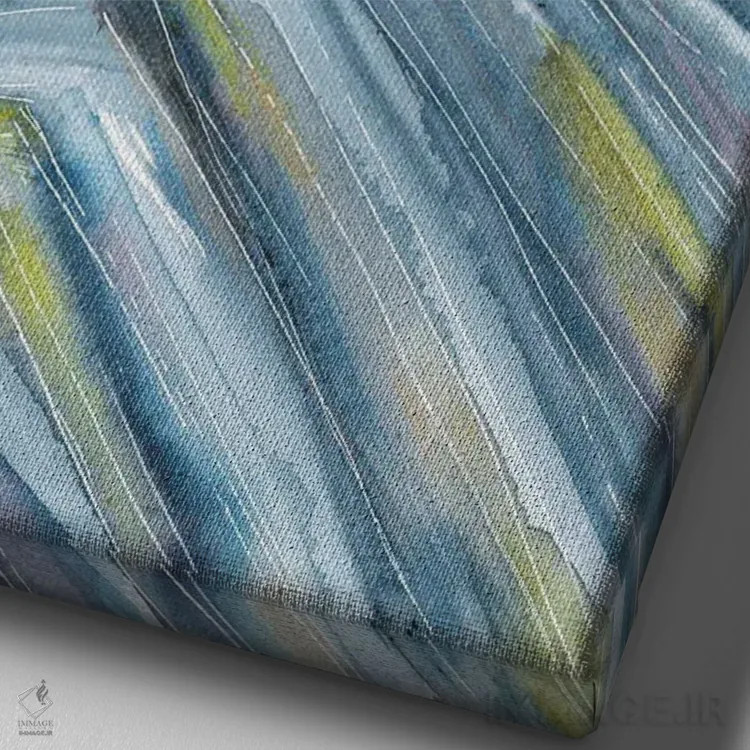 تابلو کوه رنگارنگ اثر آنا اوز - نمای نزدیک بافت بوم