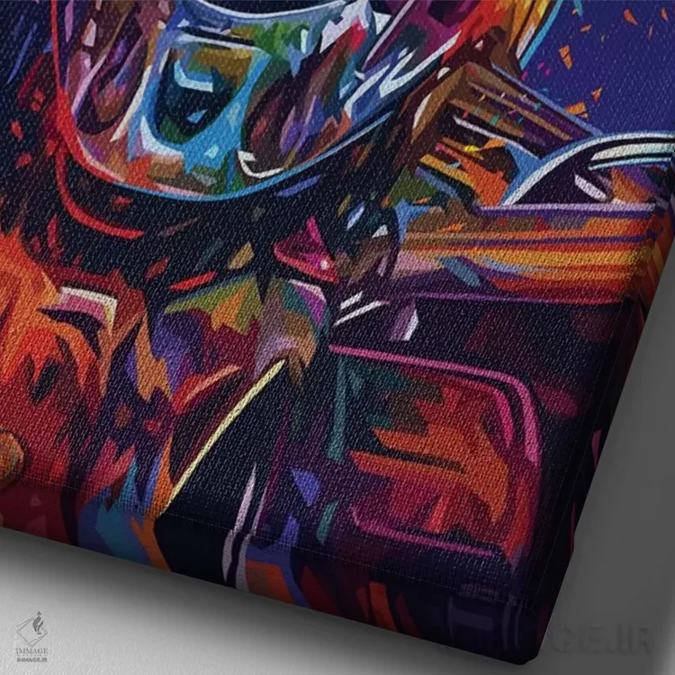 تابلو تی-۸۰۰ (شخصیت فیلم) اثر آلساندرو پوتاسو - نمای نزدیک بافت بوم