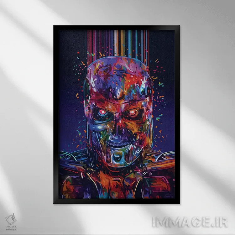 تابلو تی-۸۰۰ (شخصیت فیلم) اثر آلساندرو پوتاسو - نمای قابدار مشکی