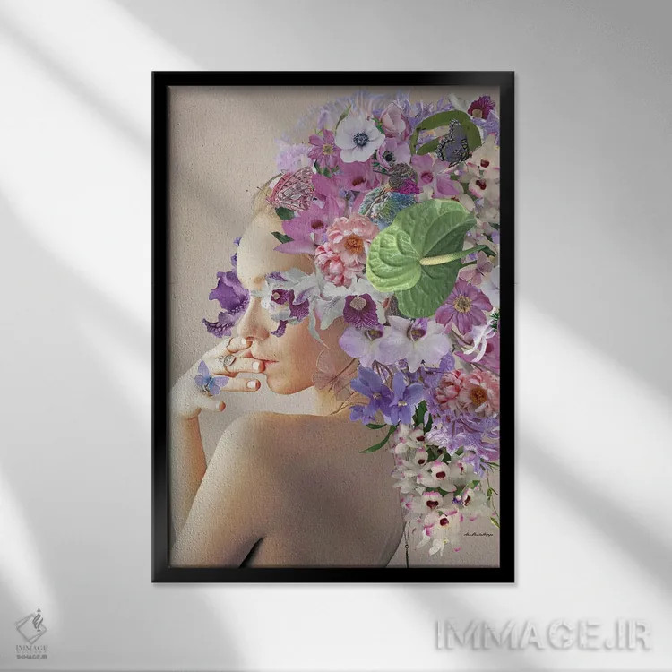 تابلو جون (ماه یا نام خاص) اثر آنا پائولا هوپه - نمای قابدار مشکی