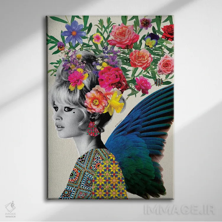 تابلو گلهای بریژیت اثر آنا پائولا هوپه - نمای روبهرو روی دیوار