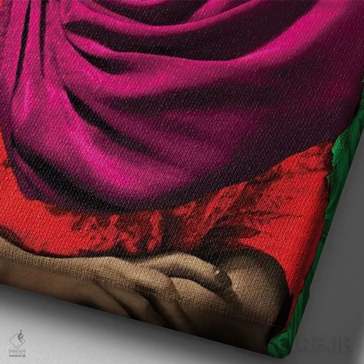 تابلو فریدا سبز اثر آنا پائولا هوپه - نمای نزدیک بافت بوم