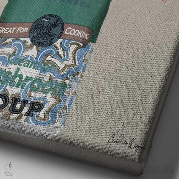 تابلو کمپبلز ریولی (نام خاص/محل یا اثر هنری) اثر آنا پائولا هوپه - نمای نزدیک بافت بوم