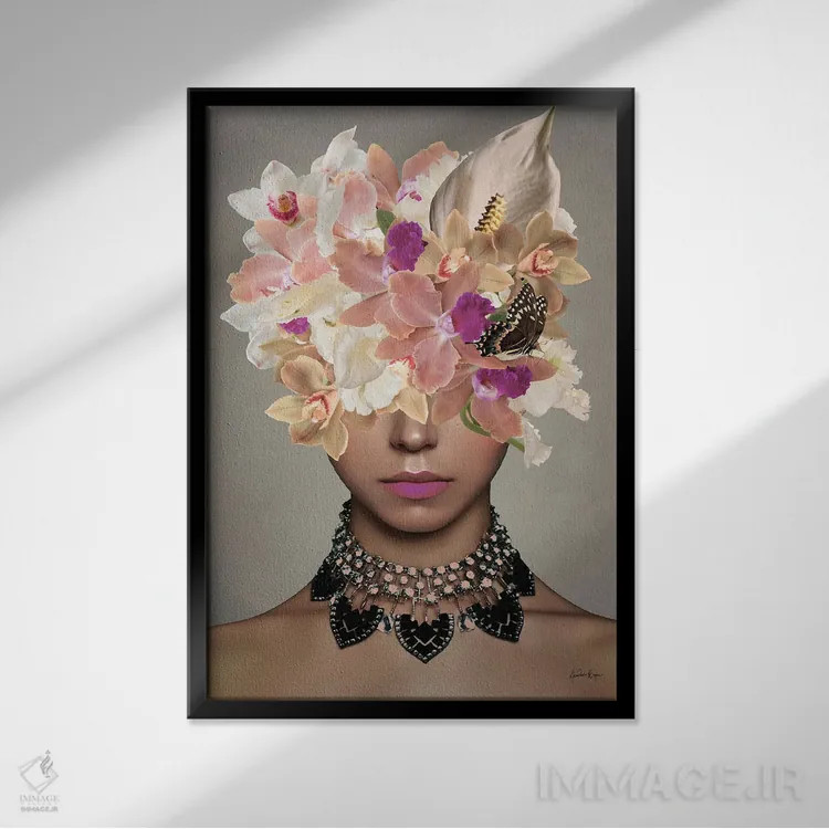 تابلو ملینا (نام خاص) اثر آنا پائولا هوپه - نمای قابدار مشکی