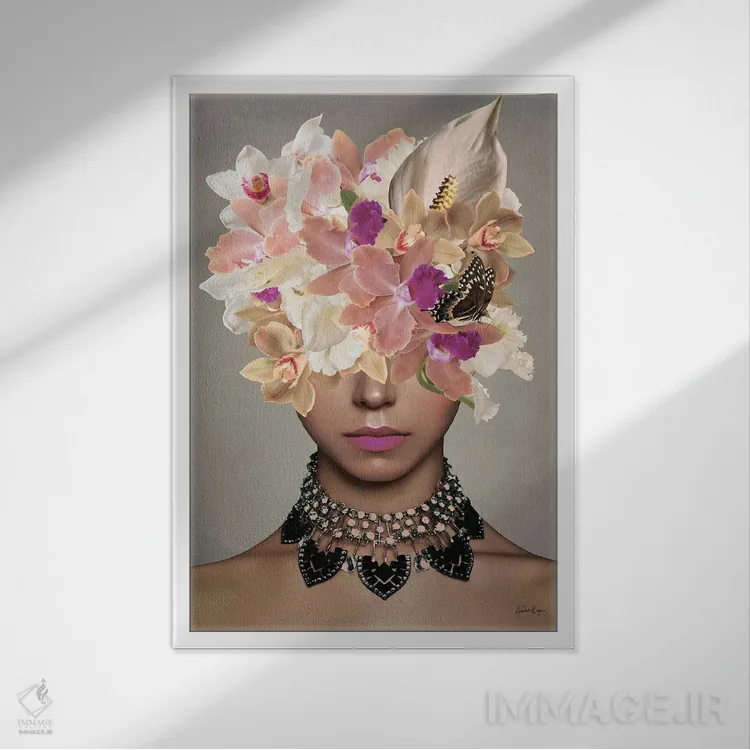 تابلو ملینا (نام خاص) اثر آنا پائولا هوپه - نمای قابدار سفید