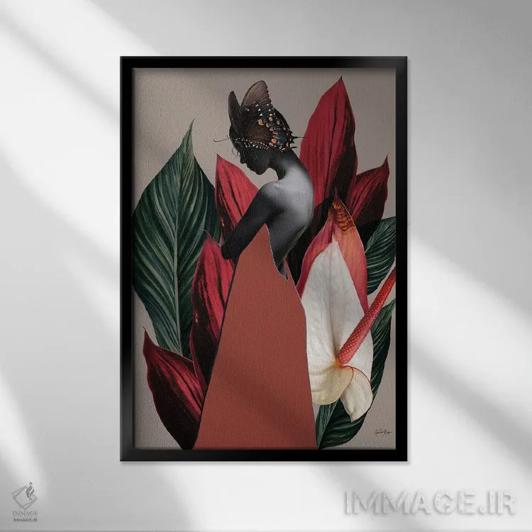 تابلو دراسهنا (نام گل یا گیاه) اثر آنا پائولا هوپه - نمای قابدار مشکی