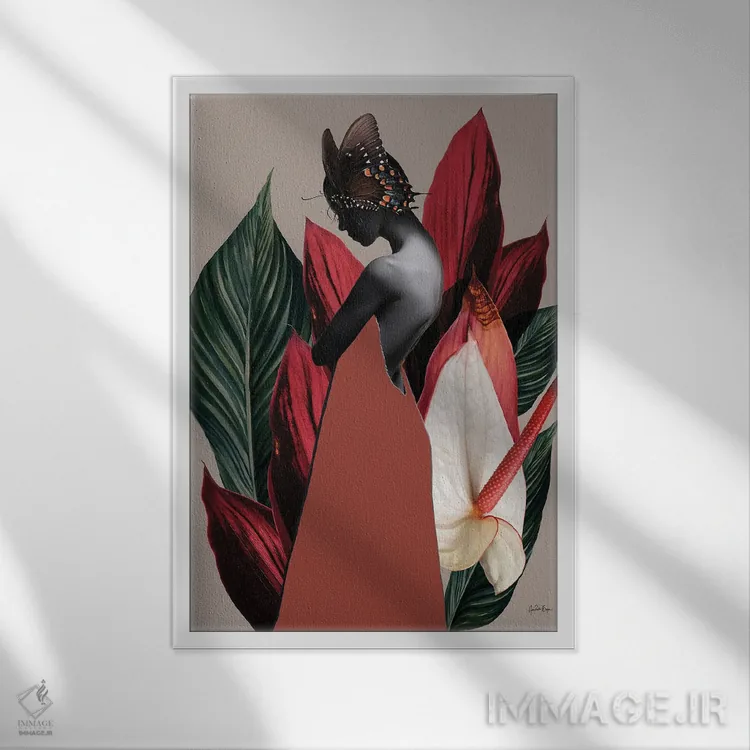 تابلو دراسهنا (نام گل یا گیاه) اثر آنا پائولا هوپه - نمای قابدار سفید