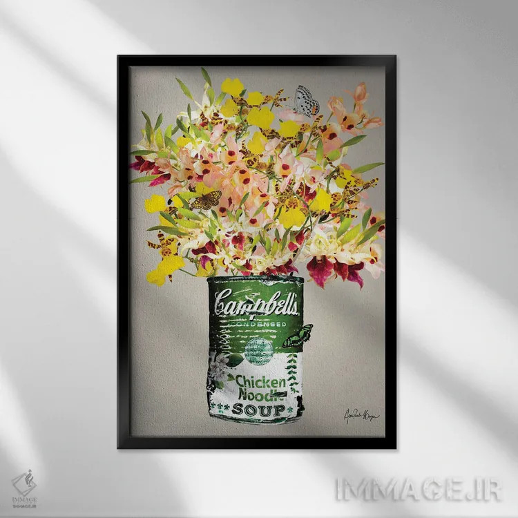 تابلو ارکیده کمپبل اثر آنا پائولا هوپه - نمای قابدار مشکی