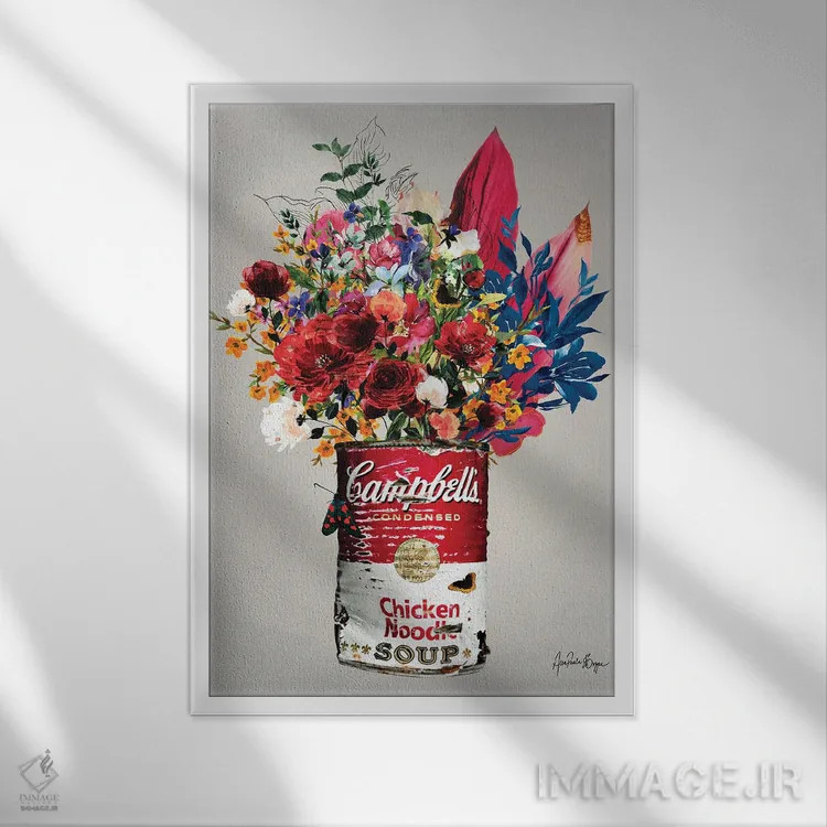 تابلو صورتی کمپبل اثر آنا پائولا هوپه - نمای قابدار سفید