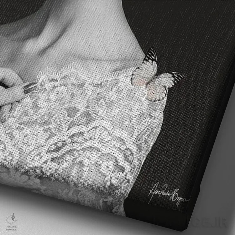 تابلو ال (نام خاص) اثر آنا پائولا هوپه - نمای نزدیک بافت بوم