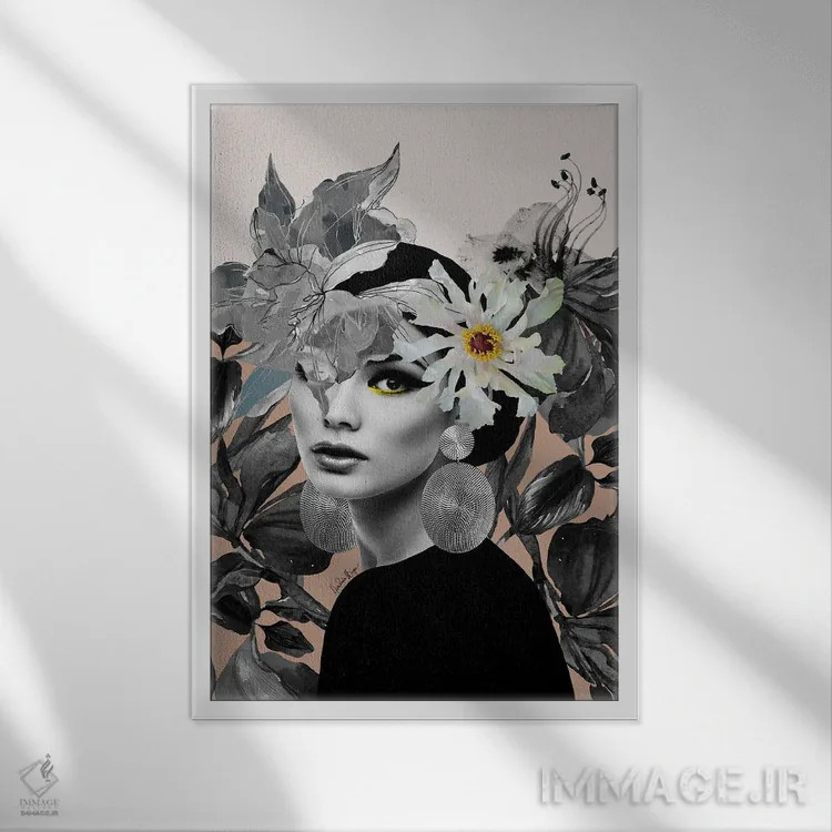 تابلو کلیکوت پیچ (ترکیب نام برند و میوه) اثر آنا پائولا هوپه - نمای قابدار سفید