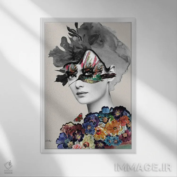 تابلو ماوی (نام خاص) اثر آنا پائولا هوپه - نمای قابدار سفید