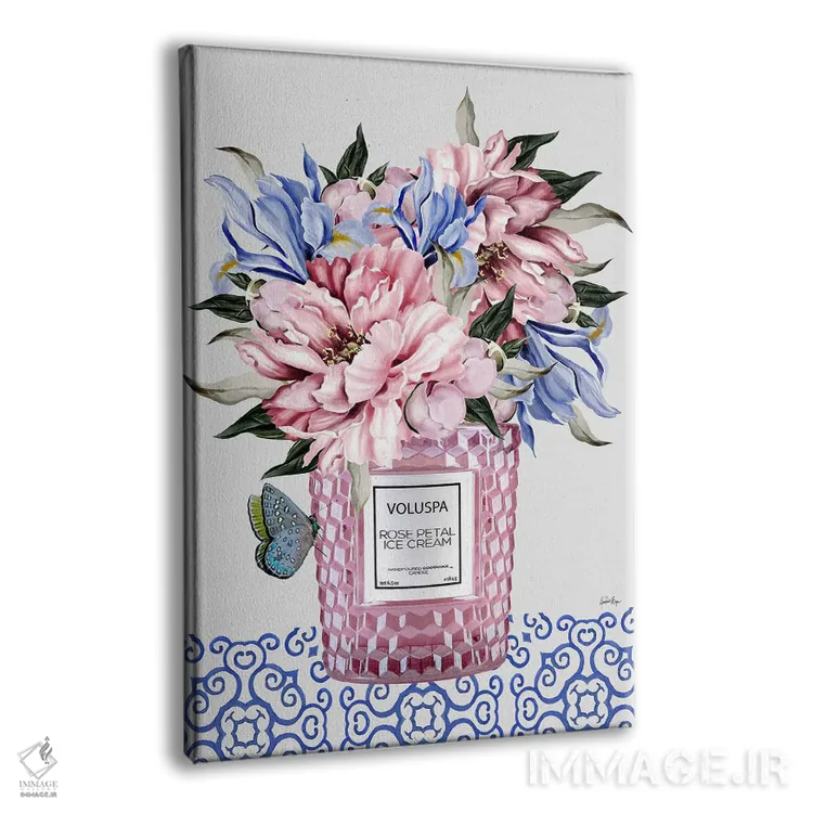 تابلو شمع با گلها اثر آنا پائولا هوپه - نمای پرسپکتیو محصول