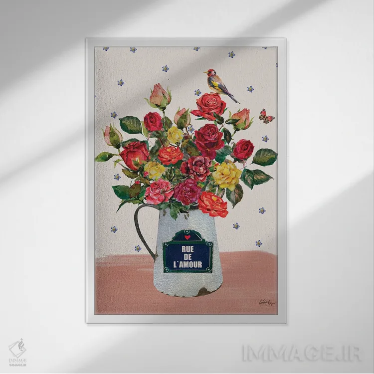 تابلو کوچه عشق (Rue de l'Amour) اثر آنا پائولا هوپه - نمای قابدار سفید