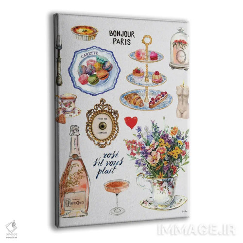 تابلو Rosé S'il Vous Plaît (رز لطفاً) اثر آنا پائولا هوپه - نمای پرسپکتیو محصول