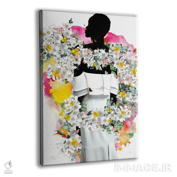 تابلو گلهای کورا اثر آنا پائولا هوپه - نمای پرسپکتیو محصول