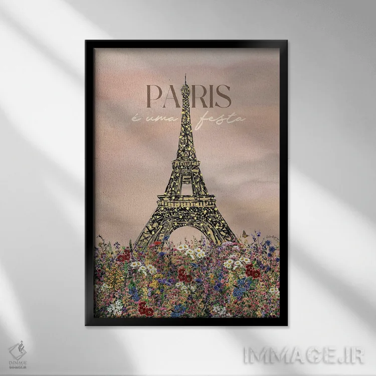 تابلو همینگوی (نویسنده) اثر آنا پائولا هوپه - نمای قابدار مشکی